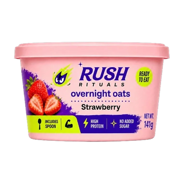 Rush Rituals overnight oats — Strawberry